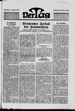 Der Tag vom 14.01.1934