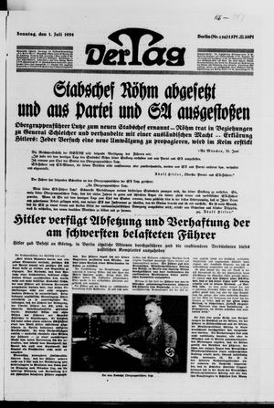 Der Tag vom 01.07.1934