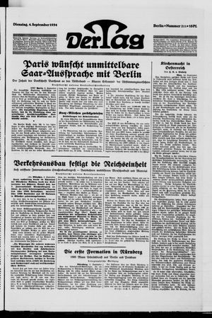 Der Tag vom 04.09.1934