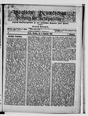 Tägliche Rundschau on Sep 6, 1881