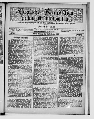 Tägliche Rundschau vom 13.09.1881