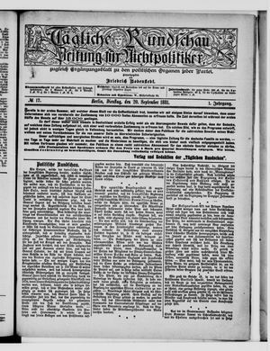 Tägliche Rundschau vom 20.09.1881