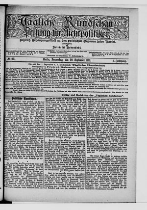 Tägliche Rundschau vom 29.09.1881