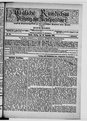 Tägliche Rundschau vom 30.09.1881