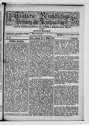 Tägliche Rundschau vom 02.10.1881