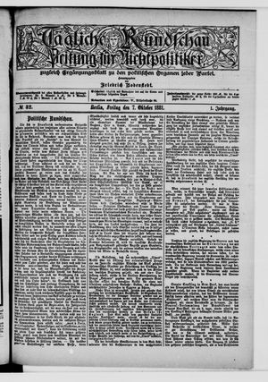 Tägliche Rundschau vom 07.10.1881