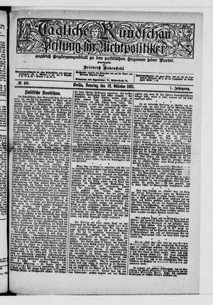Tägliche Rundschau vom 16.10.1881