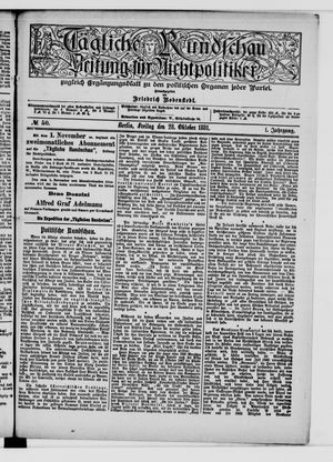 Tägliche Rundschau vom 28.10.1881