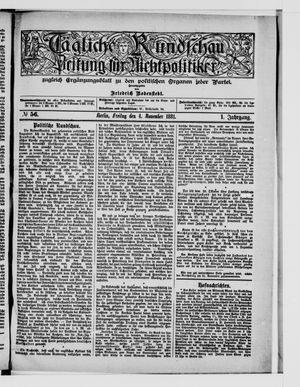 Tägliche Rundschau vom 04.11.1881