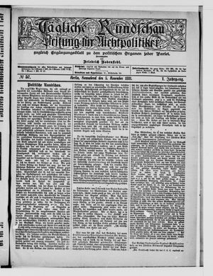 Tägliche Rundschau on Nov 5, 1881
