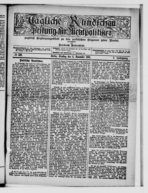 Tägliche Rundschau on Nov 8, 1881