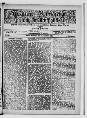 Tägliche Rundschau vom 12.11.1881