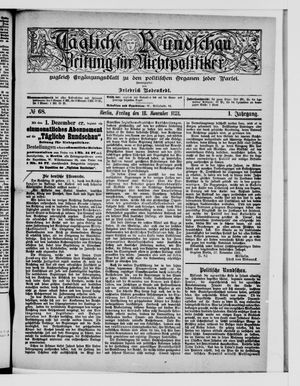 Tägliche Rundschau vom 18.11.1881