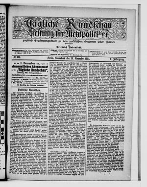 Tägliche Rundschau vom 19.11.1881