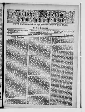 Tägliche Rundschau vom 20.11.1881