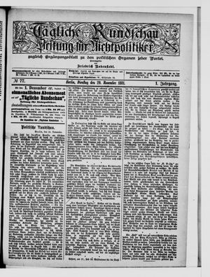 Tägliche Rundschau vom 29.11.1881