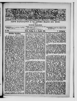 Tägliche Rundschau on Dec 6, 1881