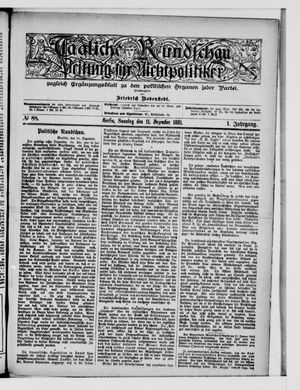 Tägliche Rundschau vom 11.12.1881
