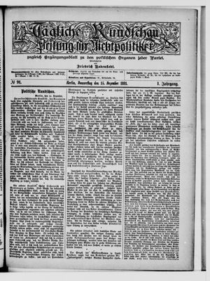 Tägliche Rundschau vom 15.12.1881