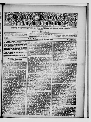 Tägliche Rundschau vom 20.12.1881