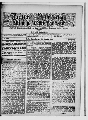 Tägliche Rundschau vom 29.12.1881