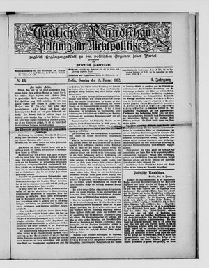 Tägliche Rundschau vom 15.01.1882