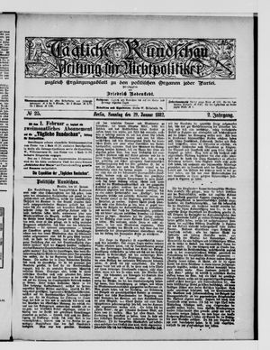 Tägliche Rundschau on Jan 29, 1882