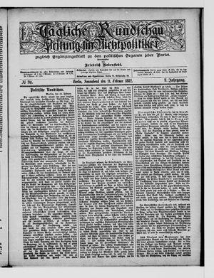 Tägliche Rundschau on Feb 11, 1882
