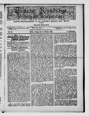 Tägliche Rundschau on Feb 17, 1882