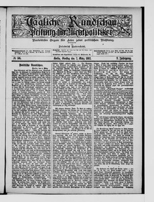 Tägliche Rundschau on Mar 7, 1882