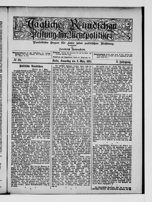 Tägliche Rundschau on Mar 9, 1882