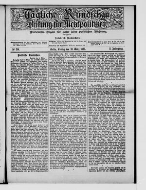 Tägliche Rundschau on Mar 10, 1882