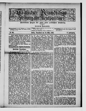 Tägliche Rundschau on Mar 18, 1882