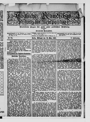 Tägliche Rundschau on Mar 29, 1882