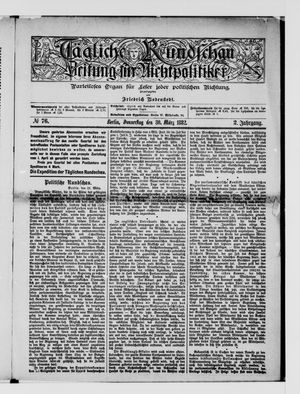 Tägliche Rundschau on Mar 30, 1882