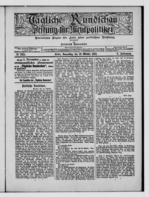 Tägliche Rundschau on Oct 19, 1882