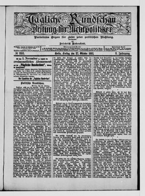 Tägliche Rundschau vom 27.10.1882