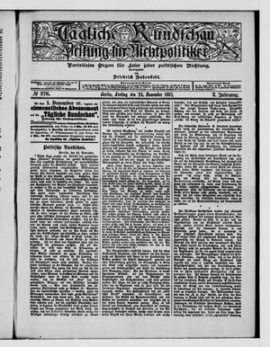 Tägliche Rundschau on Nov 24, 1882