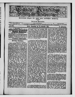 Tägliche Rundschau on Nov 25, 1882