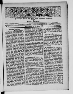 Tägliche Rundschau on Jan 14, 1883