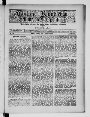 Tägliche Rundschau on Feb 4, 1883