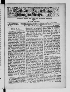 Tägliche Rundschau on Feb 14, 1883