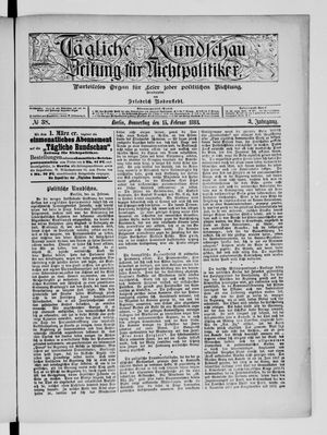 Tägliche Rundschau vom 15.02.1883