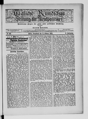 Tägliche Rundschau vom 17.02.1883