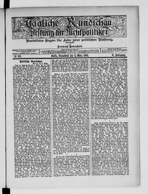 Tägliche Rundschau on Mar 3, 1883