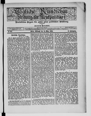Tägliche Rundschau on Mar 14, 1883