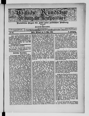 Tägliche Rundschau on Mar 21, 1883