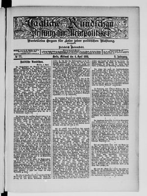 Tägliche Rundschau on Apr 4, 1883