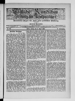 Tägliche Rundschau on Apr 6, 1883