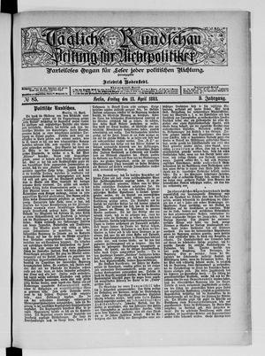 Tägliche Rundschau on Apr 13, 1883
